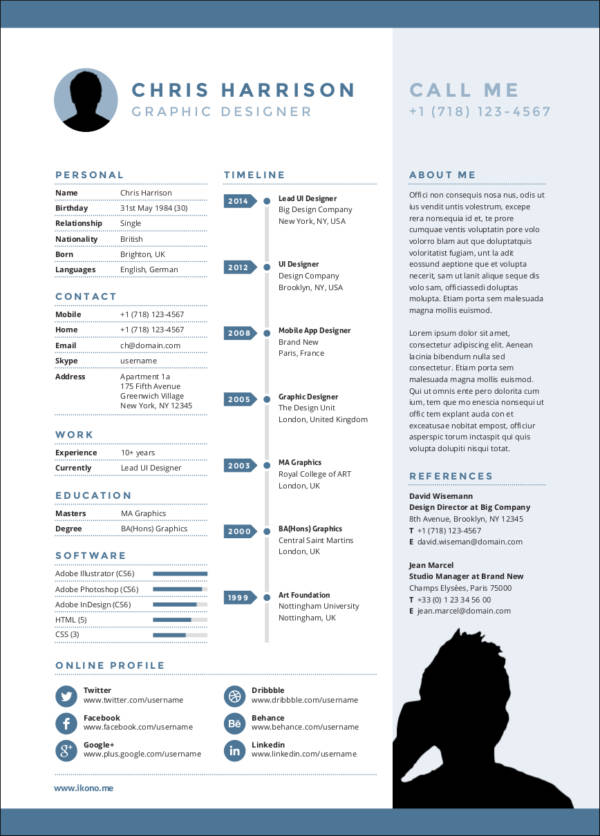 Timeline Resume Template