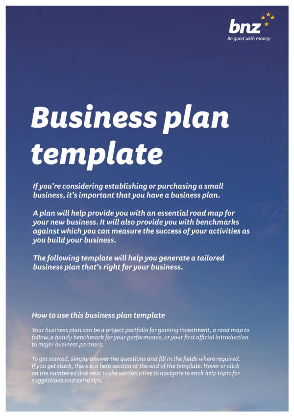 small business plan template