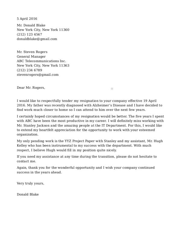 Resignation Letter Because Of Unprofessional Boss from images.sampletemplates.com