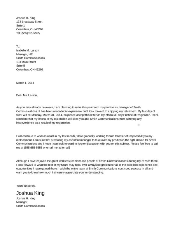 Resignation Letter Due To Poor Management from images.sampletemplates.com