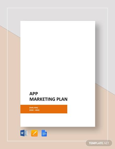 app marketing plan template