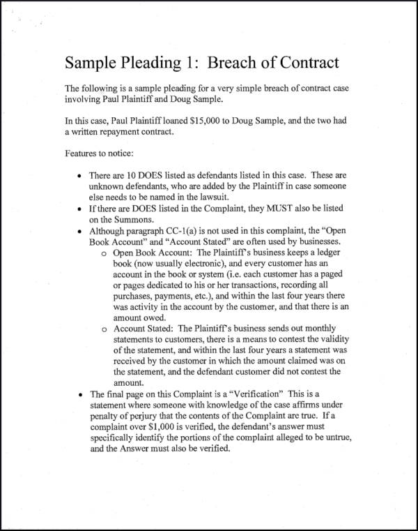 breach form of contract in Contract PDF for Remedies Download Breachesâ€”Free