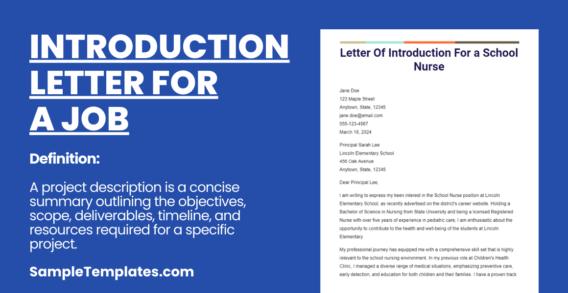 introduction letter for a job