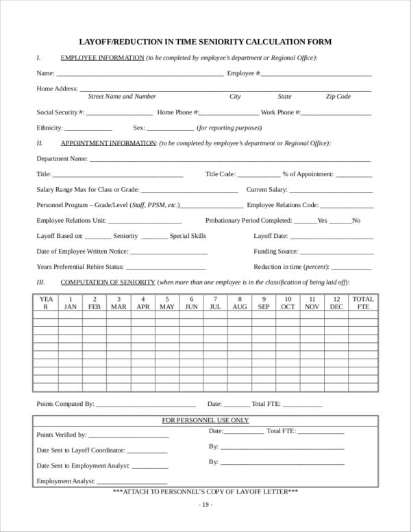 layoff notice form in word