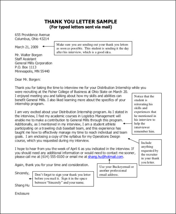 printable email business thank you letter