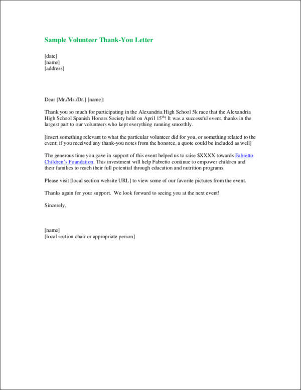 31 Thank You Letter Format Samples Templates Pdf Doc