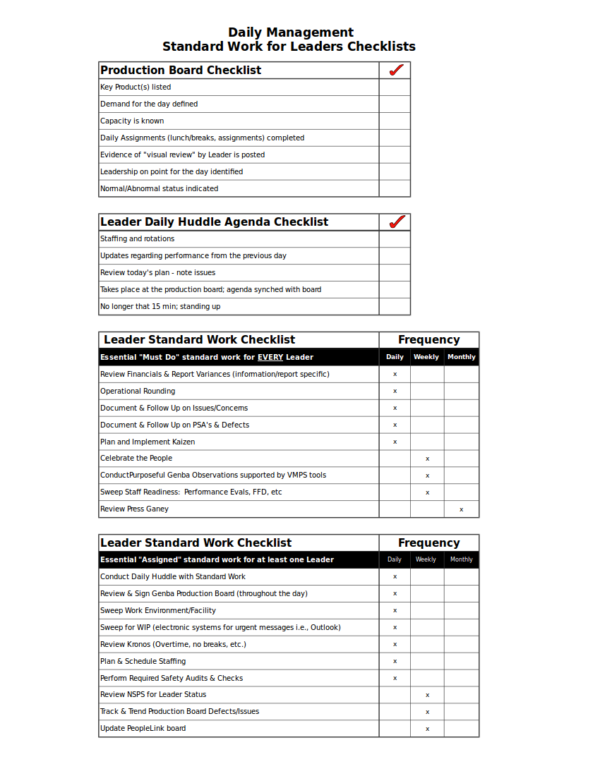 Excel Checklist Template