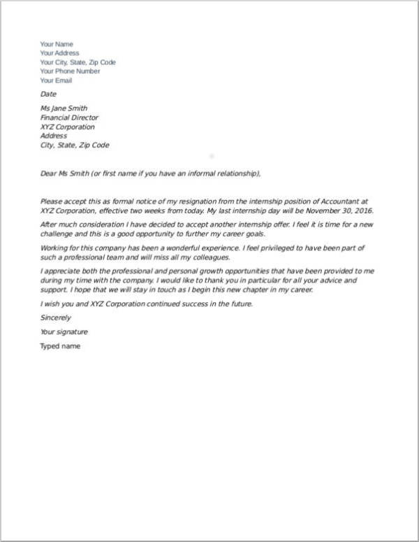 Writing A Resignation Letter Template from images.sampletemplates.com