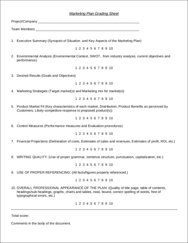 marketing-evaluation-form-samples-and-templates