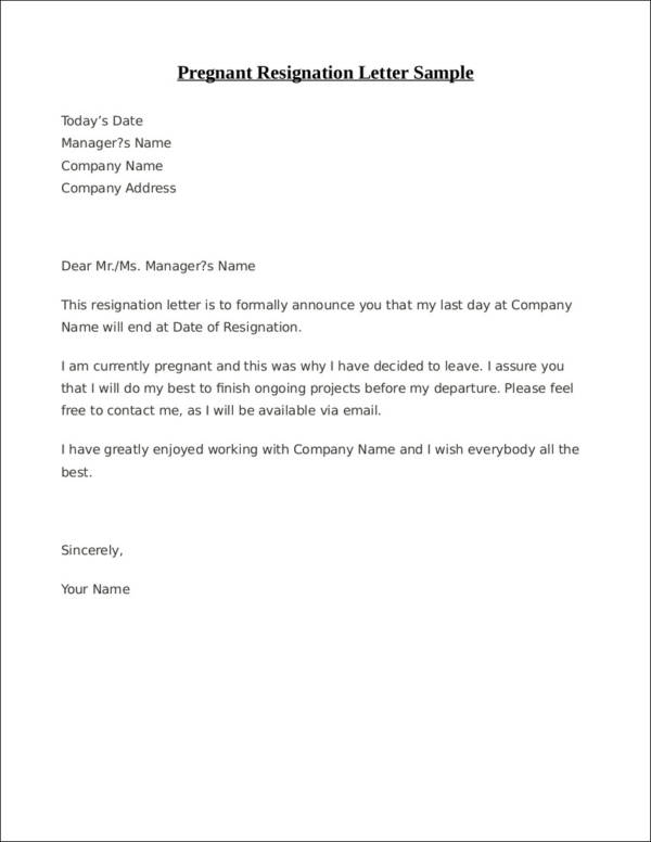 FREE 55+ Printable Resignation Letter Samples in PDF | MS Word | Google ...