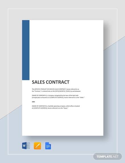 general sales contract
