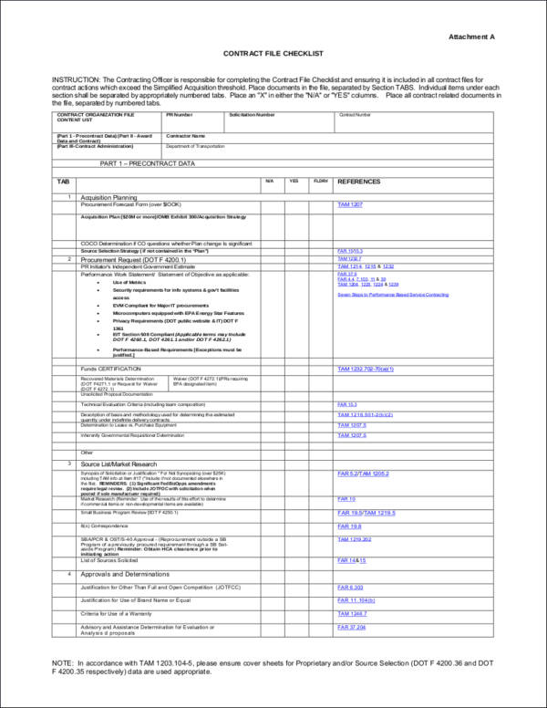 FREE 44 Sample Checklist Samples Templates In Samples In Excel PDF 