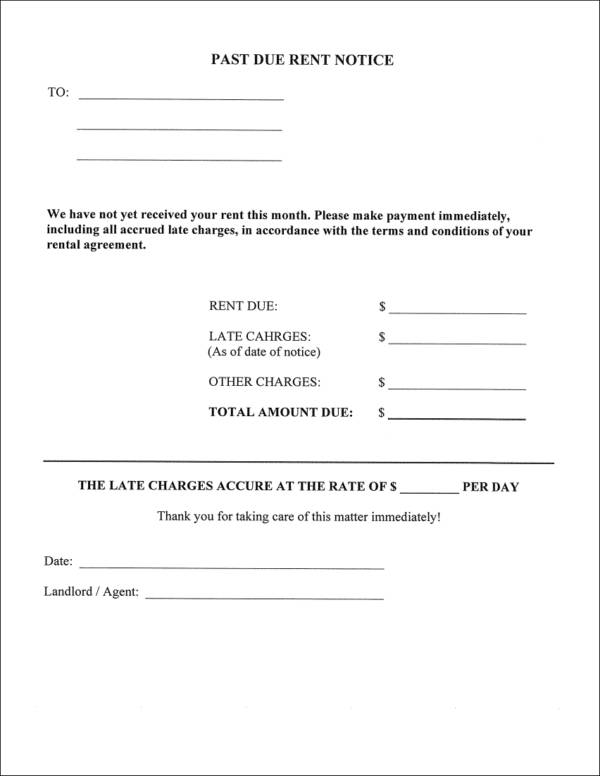 Payment Past Due Letter Template | PDF Template