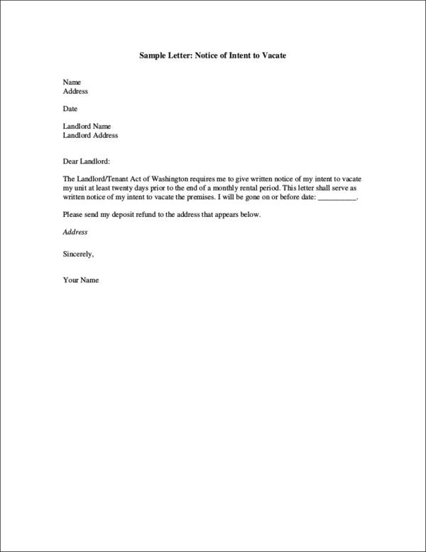 End of tenancy letter template nz