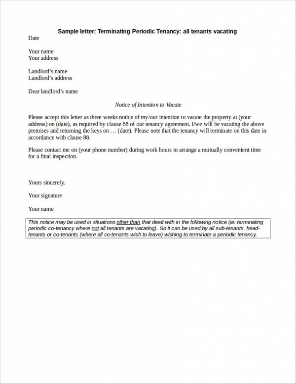 How To Write Tenancy Agreement Termination Letter