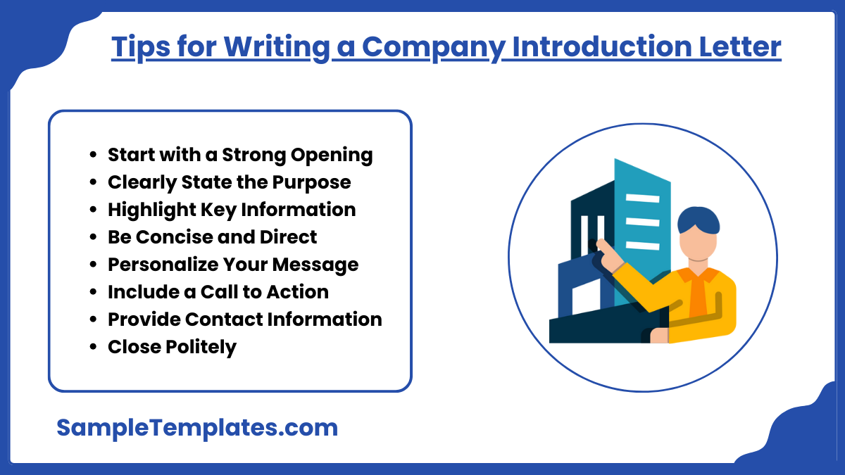 tips for writing a company introduction letter