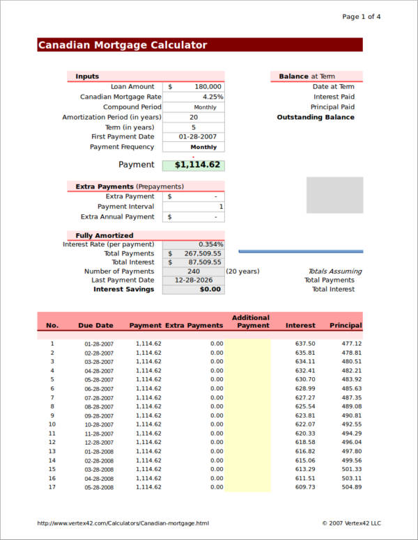 online mortgage quote calculator