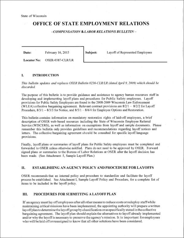 layoff notice letter template in pdf
