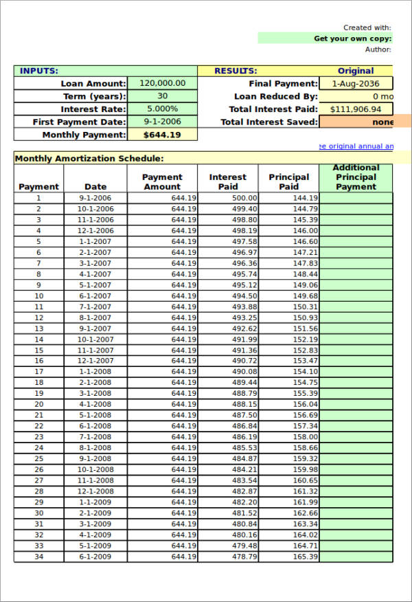 mortgage amortization with paydown