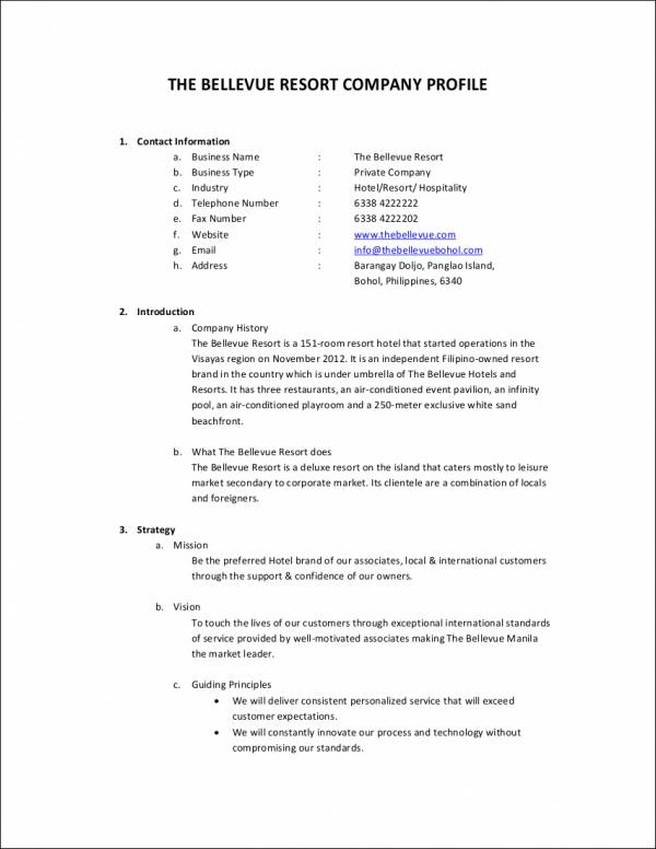 Clothing Business Profile Pdf