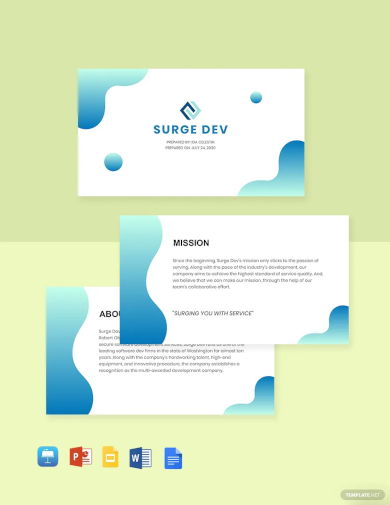 software development company profile template