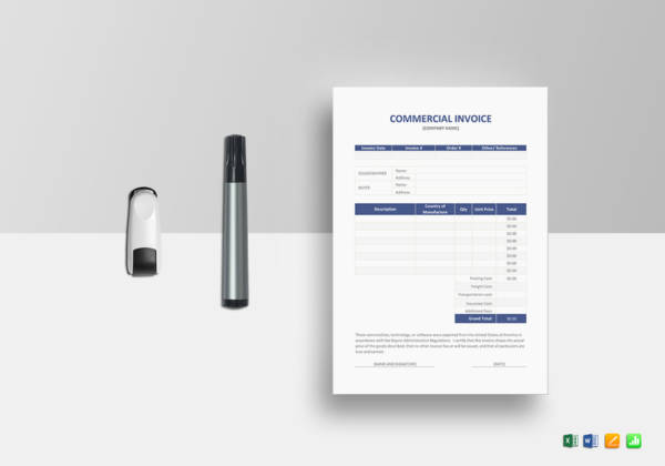 commercial invoice template mockup 767x537