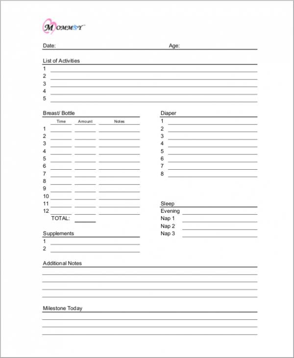 Newborn Feeding Chart Pdf