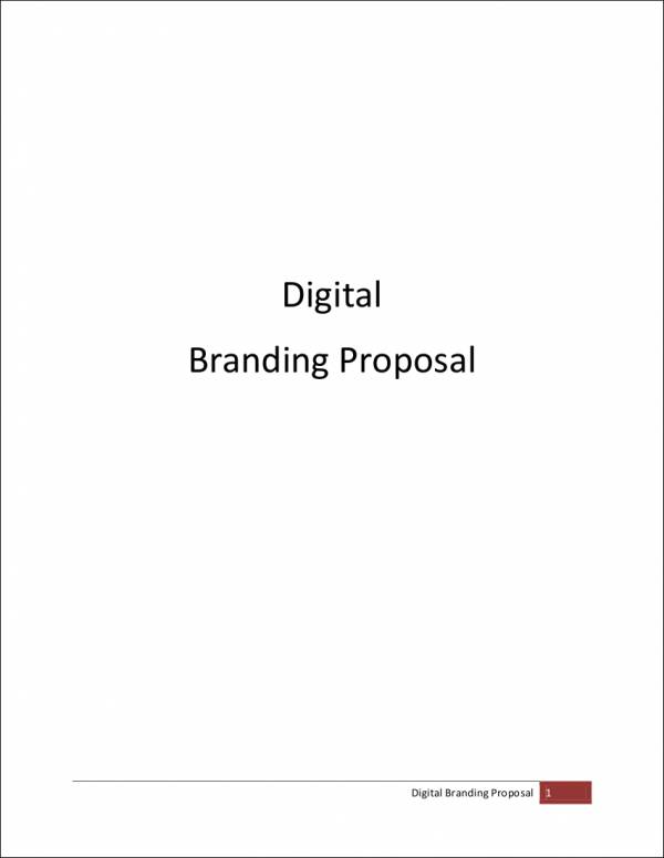 digital branding proposal sample