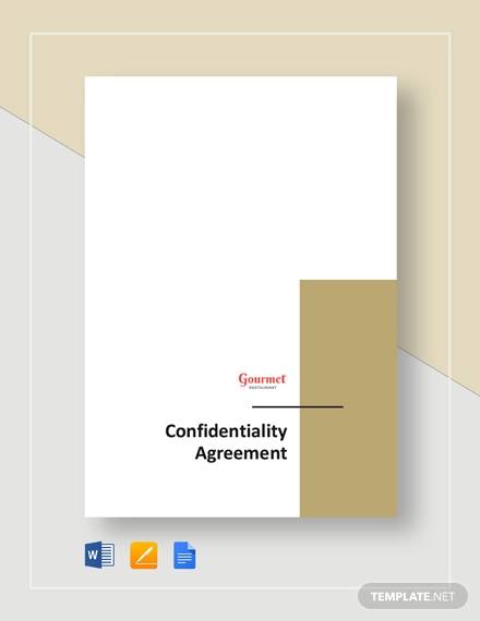 restaurant confidentiality agreement