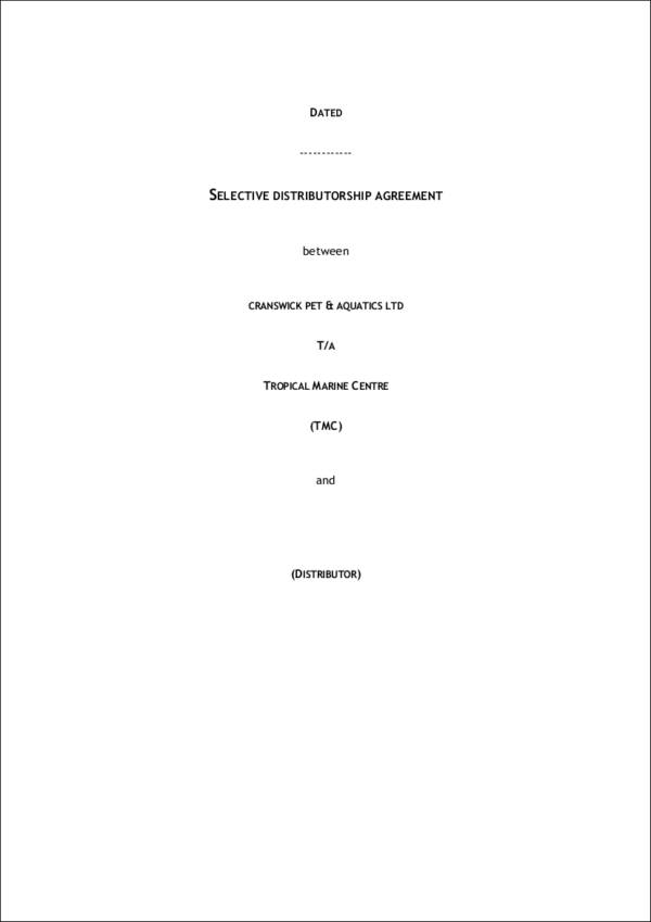 FREE 13+ Distribution Agreement Samples & Templates in PDF | MS Word ...