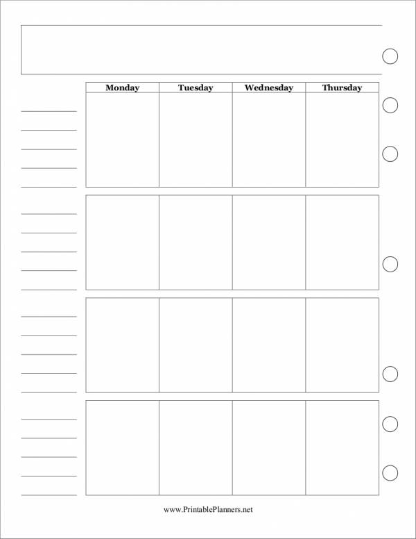 Free Printable Monthly Planner Template