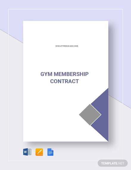 gym membership contract