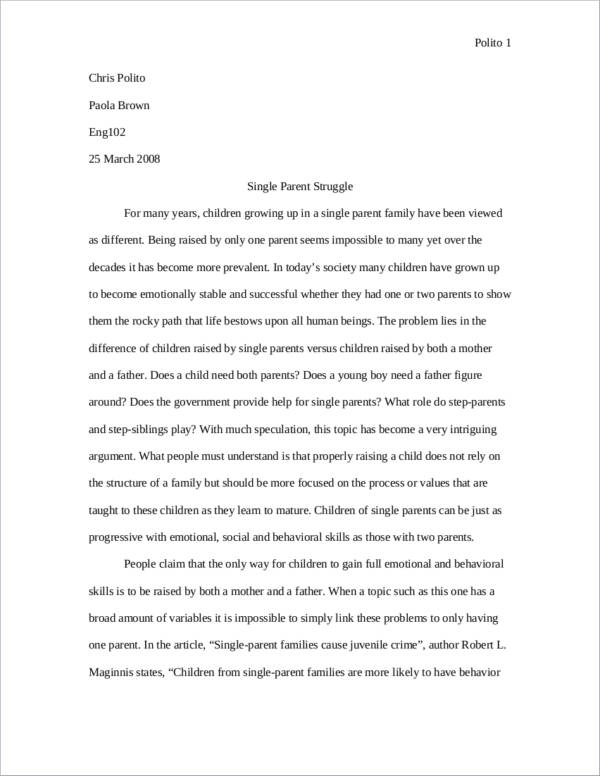 example writing an essay