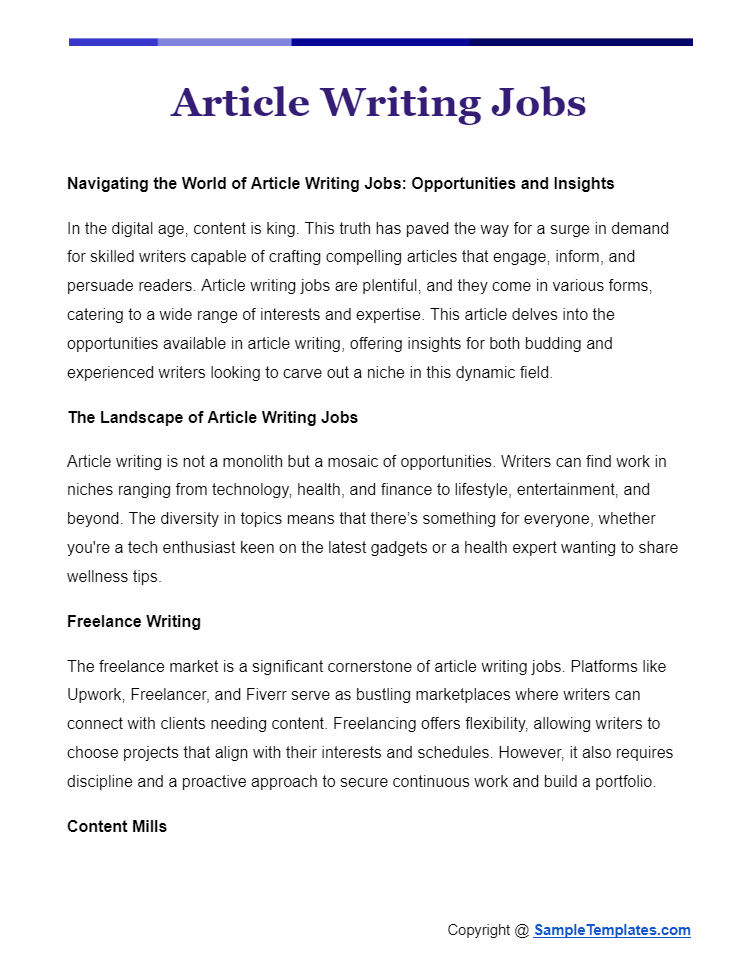article writing jobs