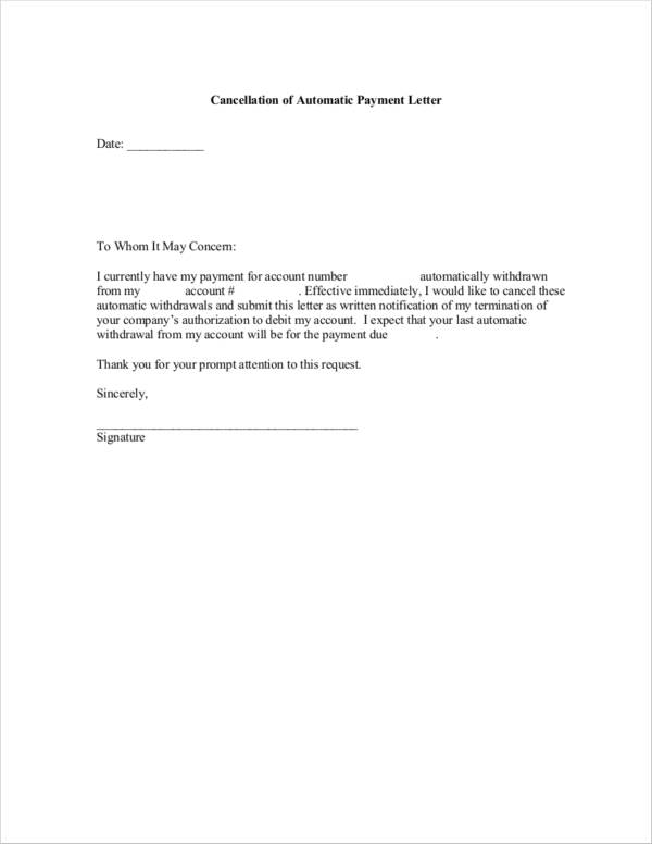 Gate Pass Cancellation Letter