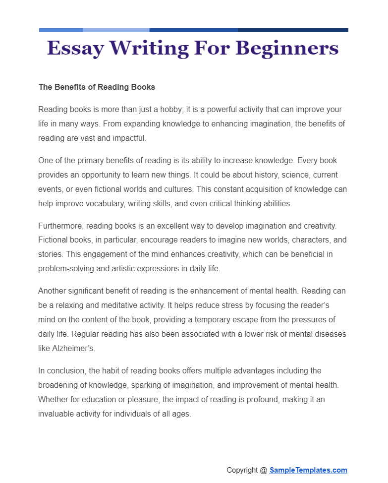 essay writing for beginners