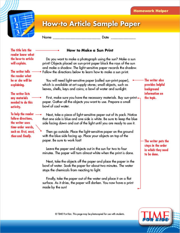 FREE 12+ Article Writing Samples & Templates in PDF