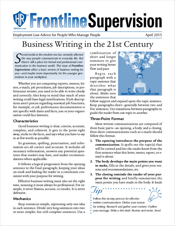 business writing style guide pdf