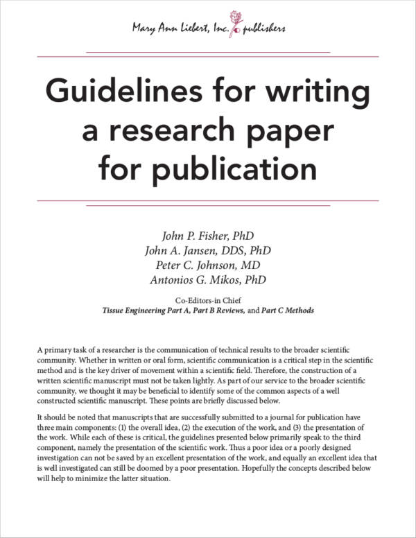 writing a research article pdf