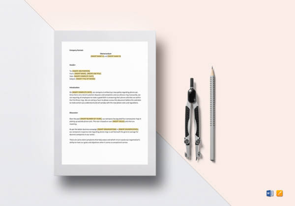 sample business memo template