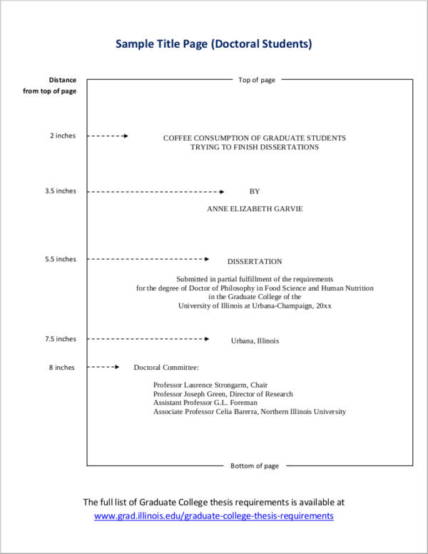 thesis layout format
