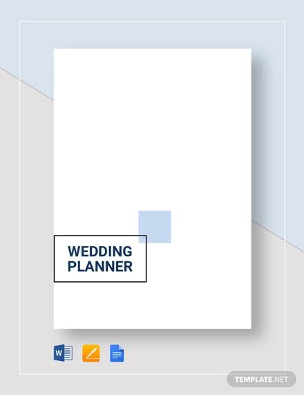 sample wedding planner