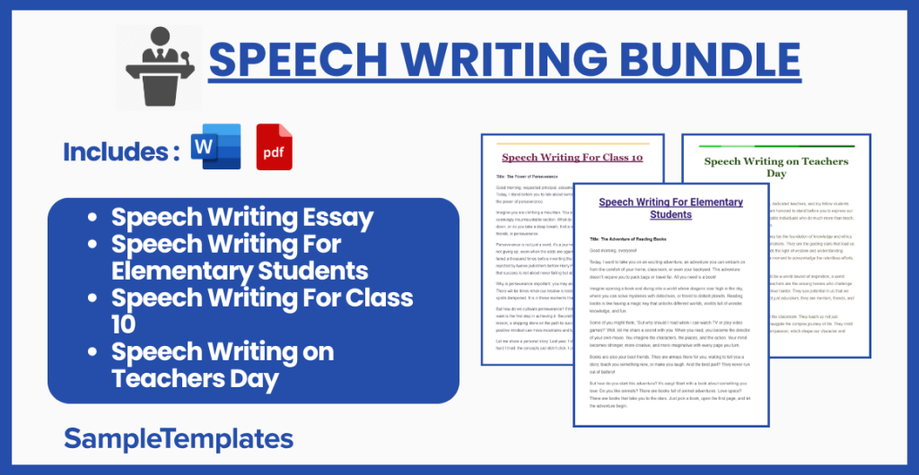 FREE 20+ Speech Writing Samples & Templates in PDF