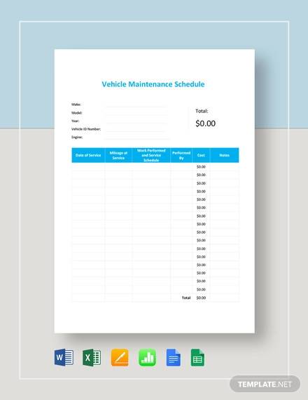 Vehicle Preventive Maintenance Schedule Template from images.sampletemplates.com