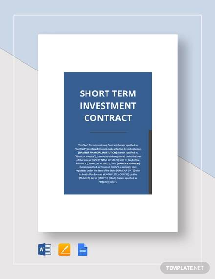 short term investement contract