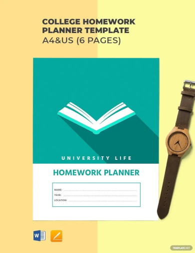 college homework planner template1