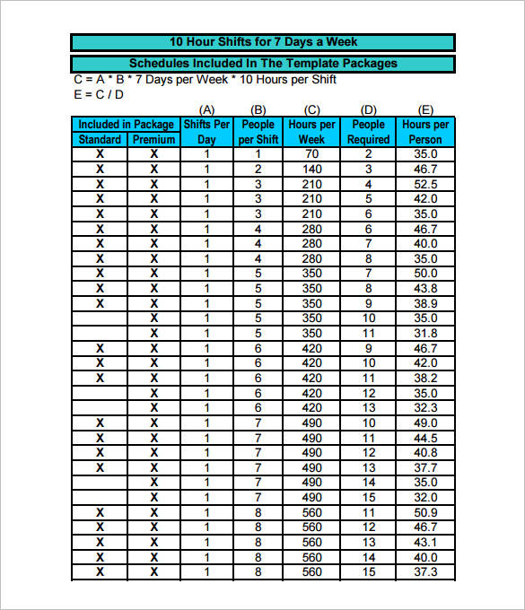 FREE 13+ Employee Shift Schedule Samples & Templates in ...