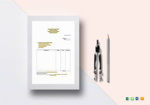 completed bus acctg inv service invoice 1 767x537