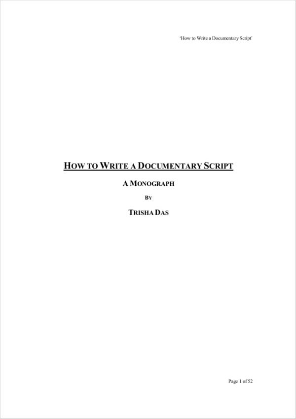 documentary script format guide in pdf