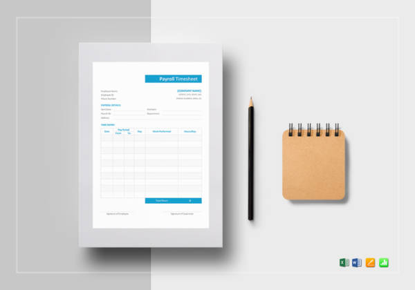 sample payroll timesheet template